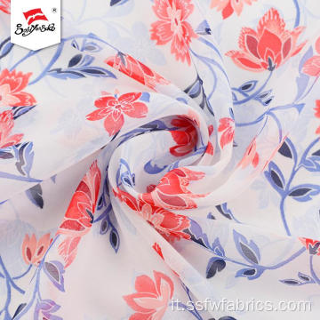 Tessuto stampato chiffon alla moda del fiore per il vestito